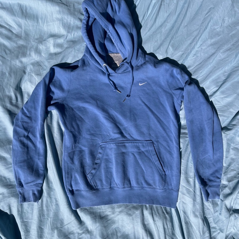 Nike Blue Men's Hoodie with Logo
